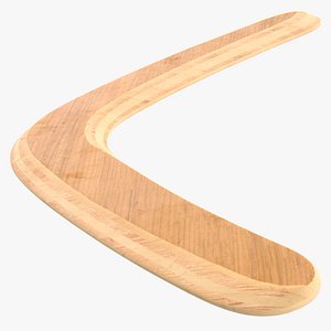 3D model heavy wooden boomerang
