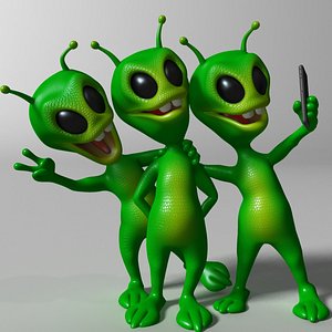 Cartoon Alien Rigged