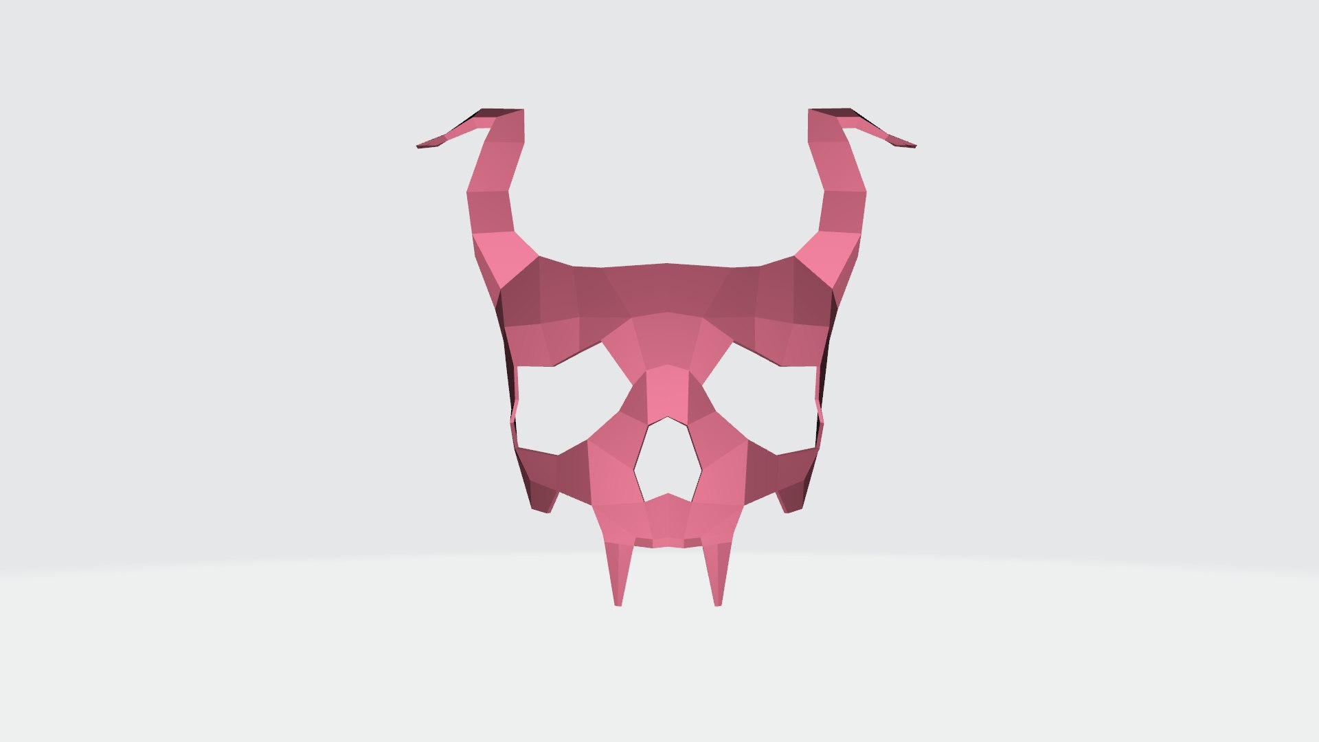 Low Poly Mask With Horns 3D Model - TurboSquid 2323321