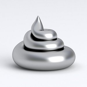 Pile of Poo silver 3D