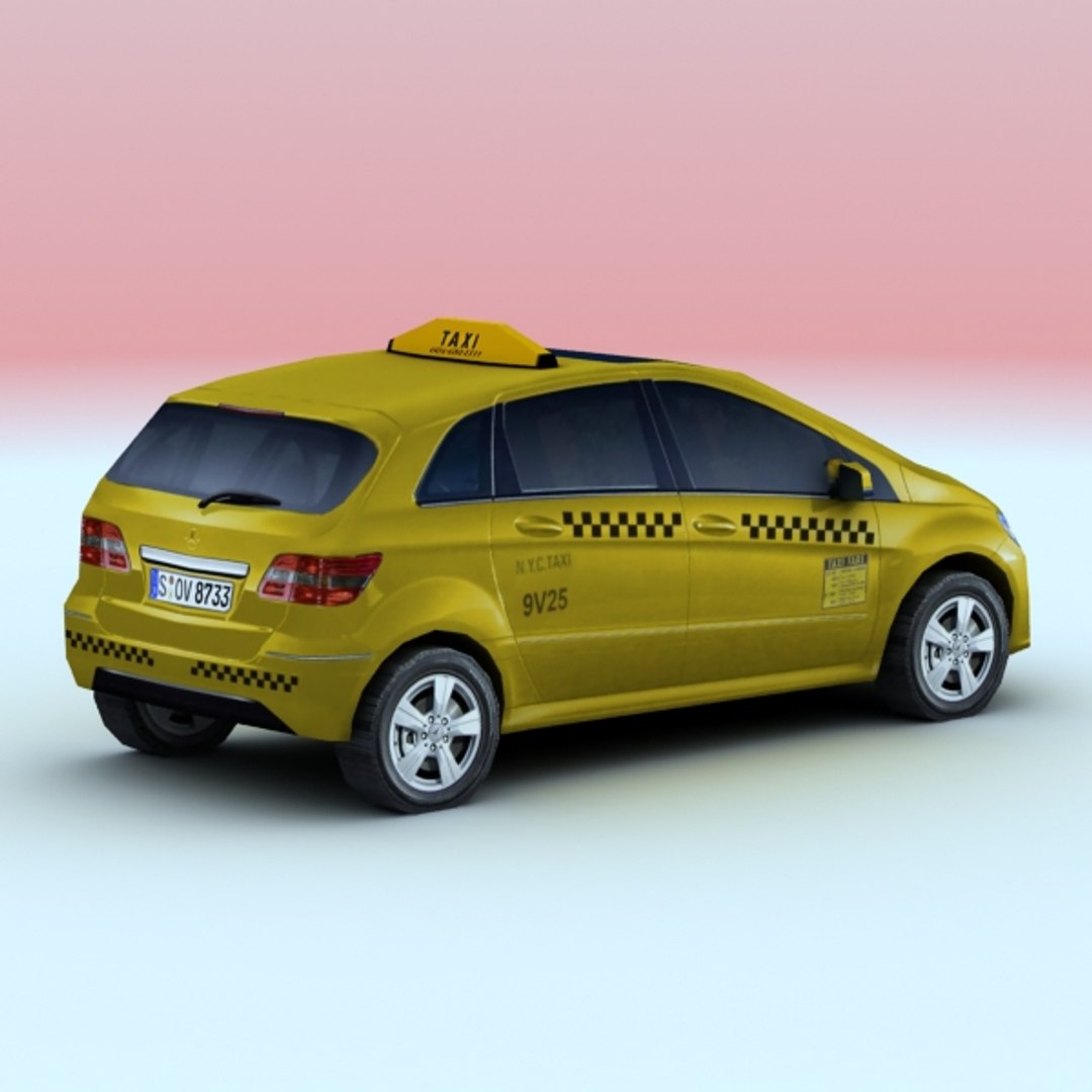 3d Model 2009 Mercedes-benz Taxi Car