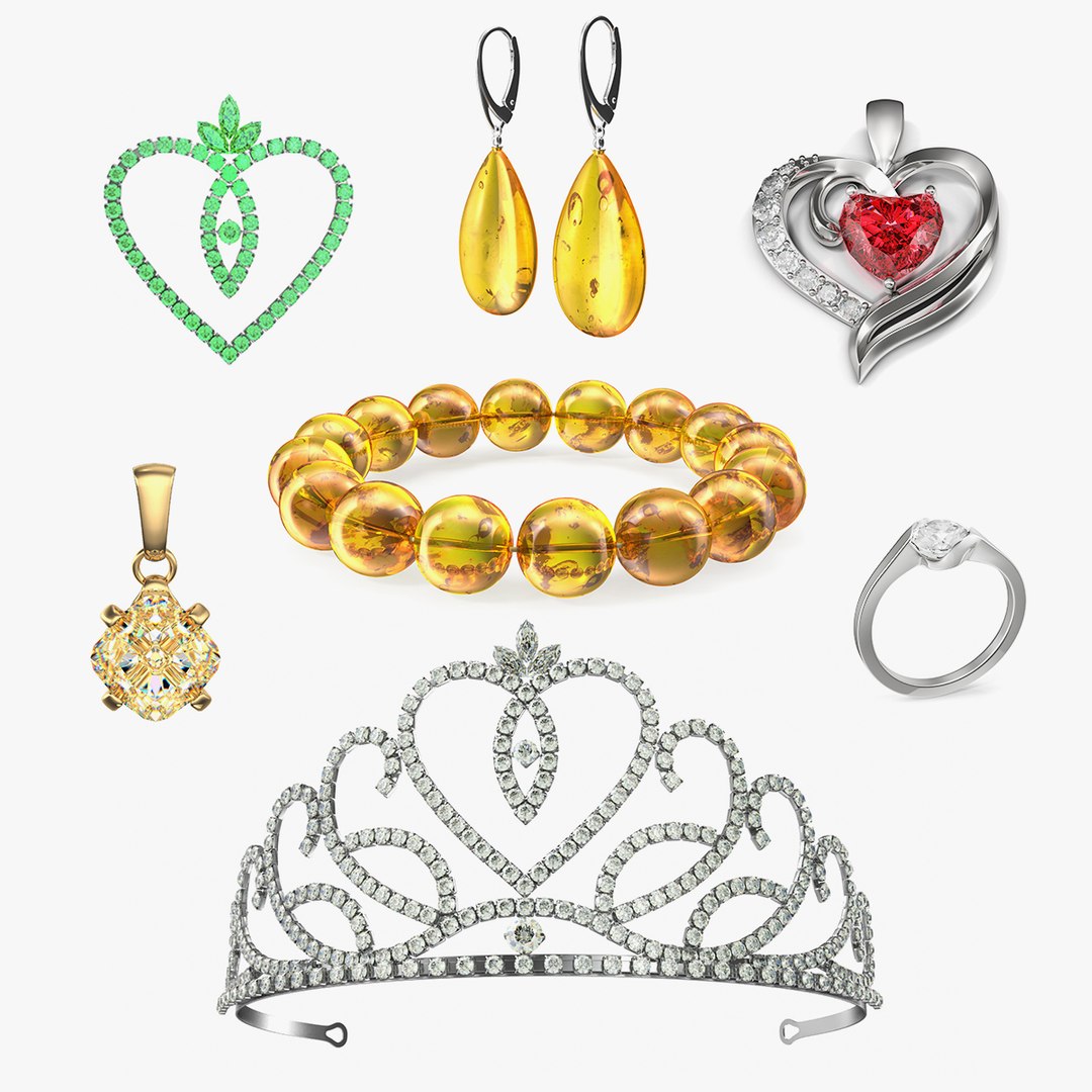 Jewelry Collection 2 3D model preview