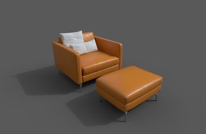 3D Low Poly Armchair -Osaka Chair