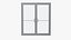 3D Double storefront glass door