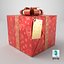 Geschenkbox-Etikett Rot