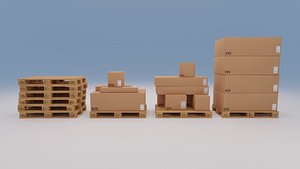 3D box pallet wood