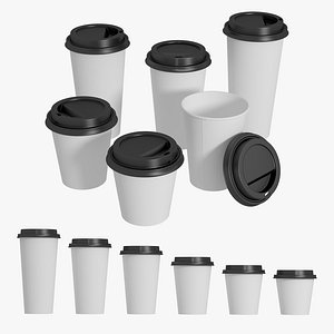 coffee cups set model