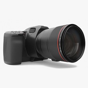 3D model Modern Professional Camera with Lens