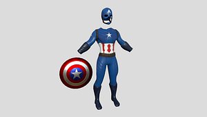 3D model Captain America Outfit 02 - Character Design Fashion