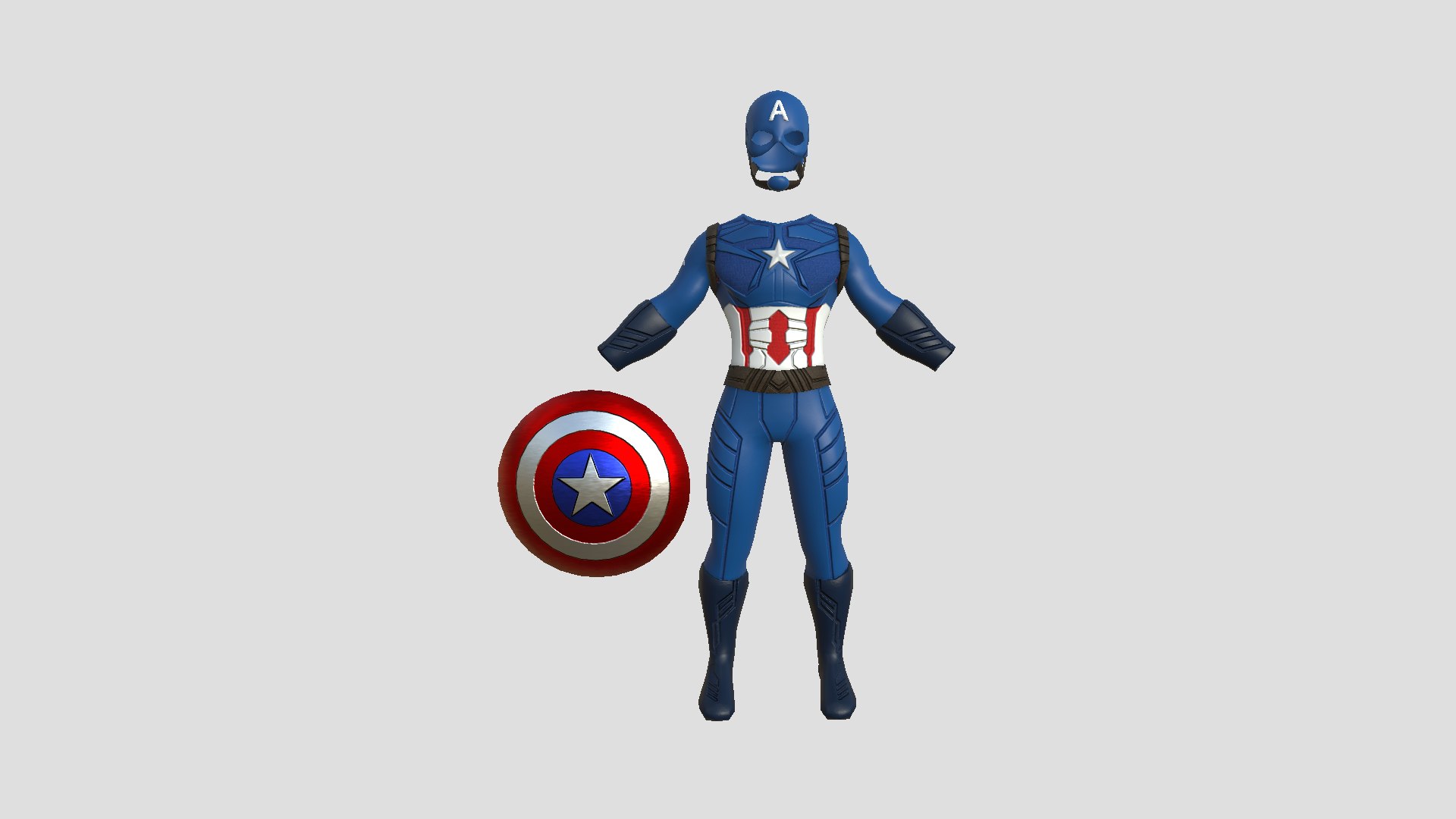 3D model Captain America Outfit 02 - Character Design Fashion - TurboSquid  1800266