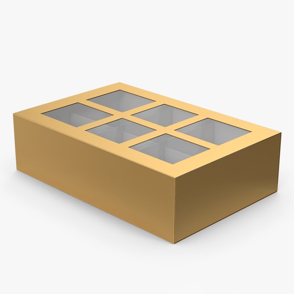 Gold Cupcake Box model