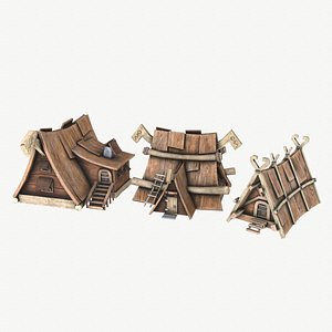 3D viking houses pack