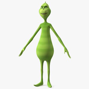 Cartoon Grinch Character T-Pose