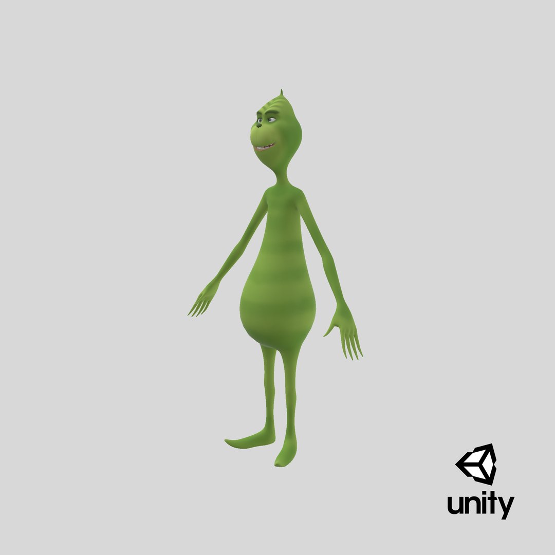 Cartoon Grinch Character T-Pose model https://p.turbosquid.com/ts-thumb/H3/ERDcvu/wx/stemcell_unity_render/png/1706008733/1920x1080/fit_q87/0d5c3d79810cd6dce91c83546535ce8152933e2e/stemcell_unity_render.jpg