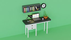 Cute office mockup Scene