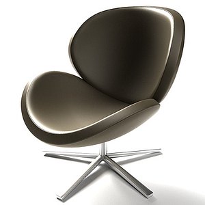 shell armchair boconcept 3d model