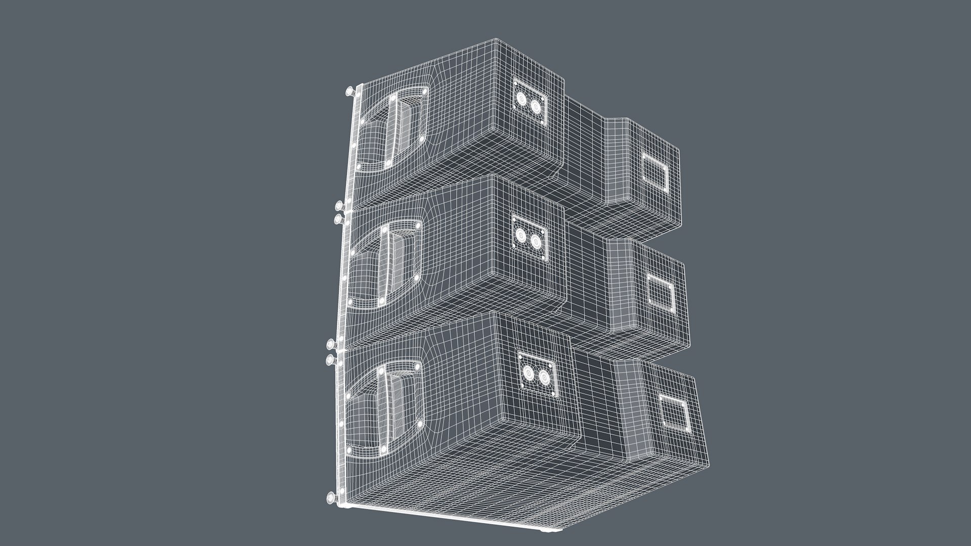 3D model Line Array Loudspeaker - TurboSquid 1962119