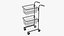 Mini Trolley con Dos Cestas Negro