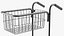 Mini Trolley con Dos Cestas Negro