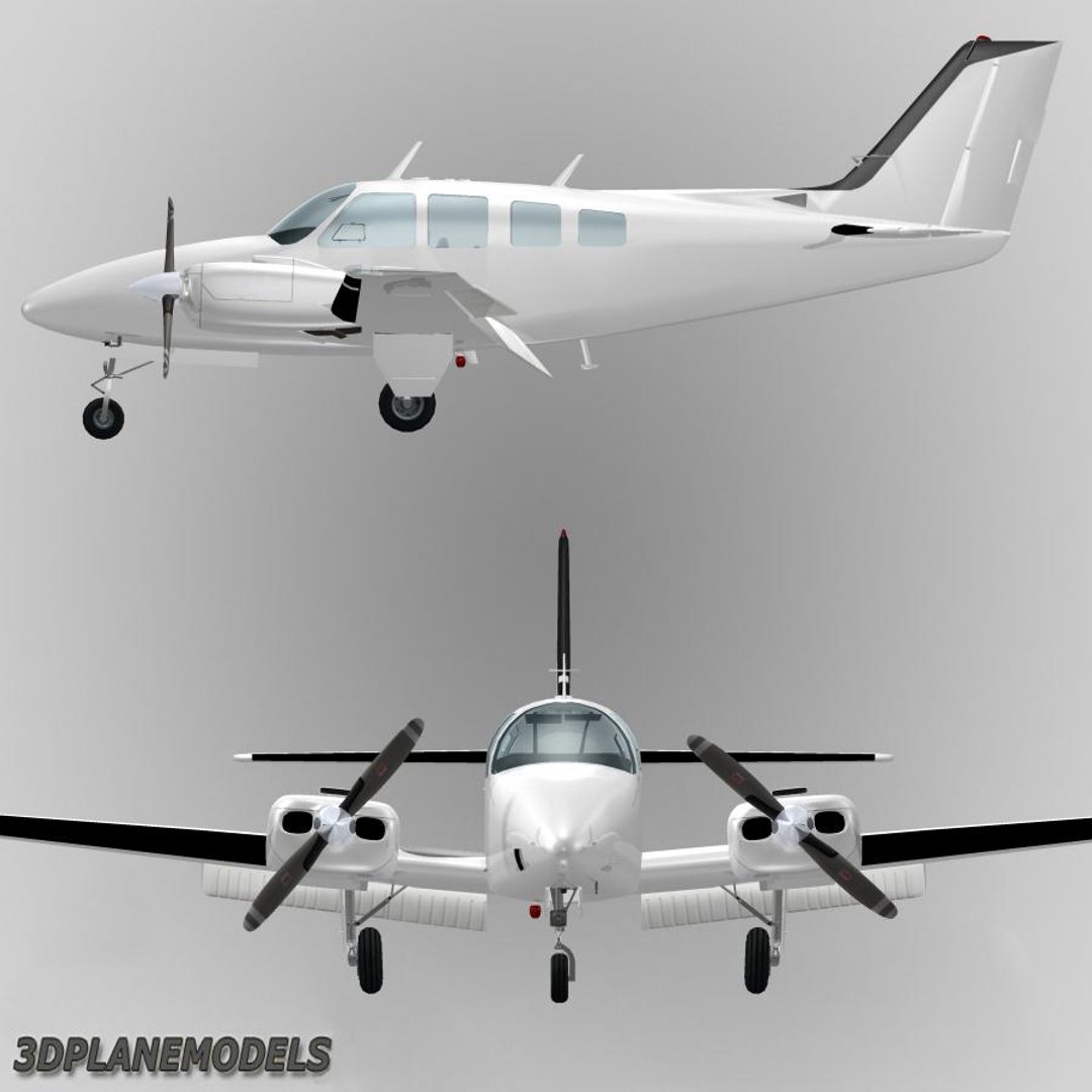 Beechcraft Baron B58 Generic 3d Max