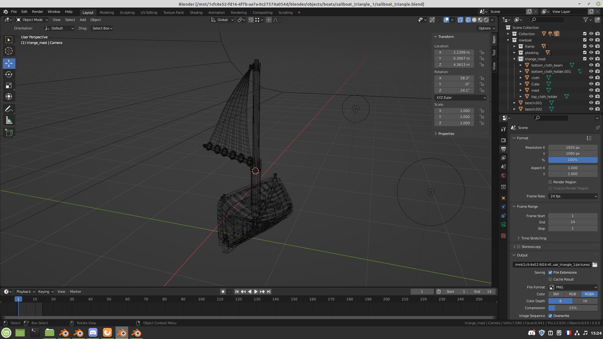 Sailboat With A Triangle Mast Model - TurboSquid 1832201
