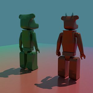 3D Imitation of bearbrick or animal plastic toys