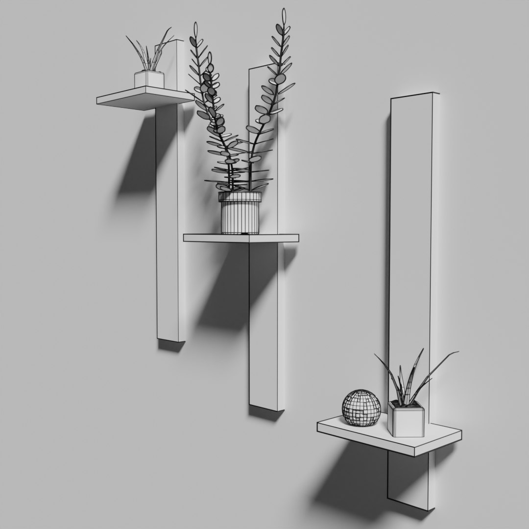 Wall Shelves 3D Model TurboSquid 1607060