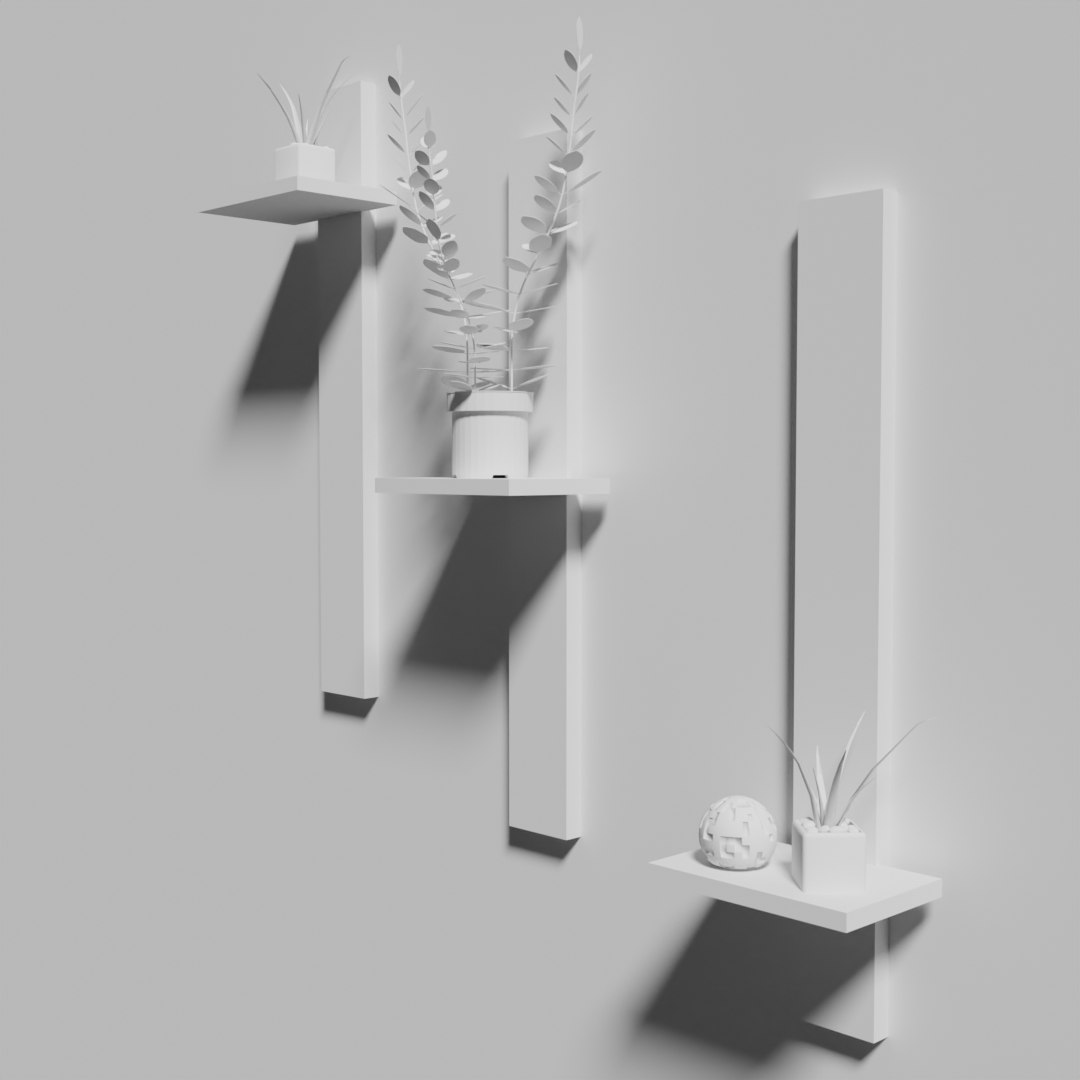 Wall Shelves 3D Model TurboSquid 1607060