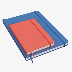 3D model hardcover strap notebook