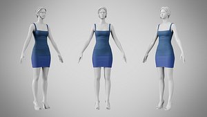 Dress 52 Single Blue
