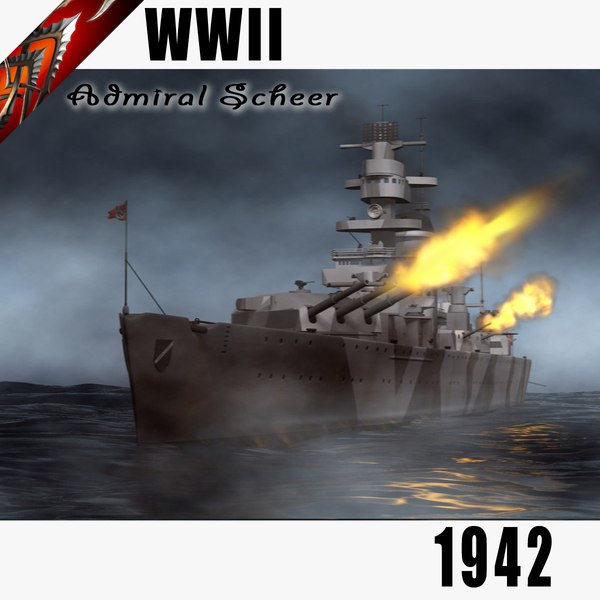 c4d german battleship admiral scheer