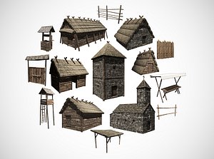 Minecraft Medieval Building Pack Modelo 3D - TurboSquid 1028410