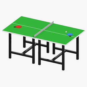 Voxel Ping Pong Table 3D model
