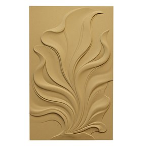 Modern Organic Decorative Relief Wall Decor Set STL Mural CNC 389