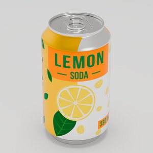 Aluminum soda can 330 ml 3D