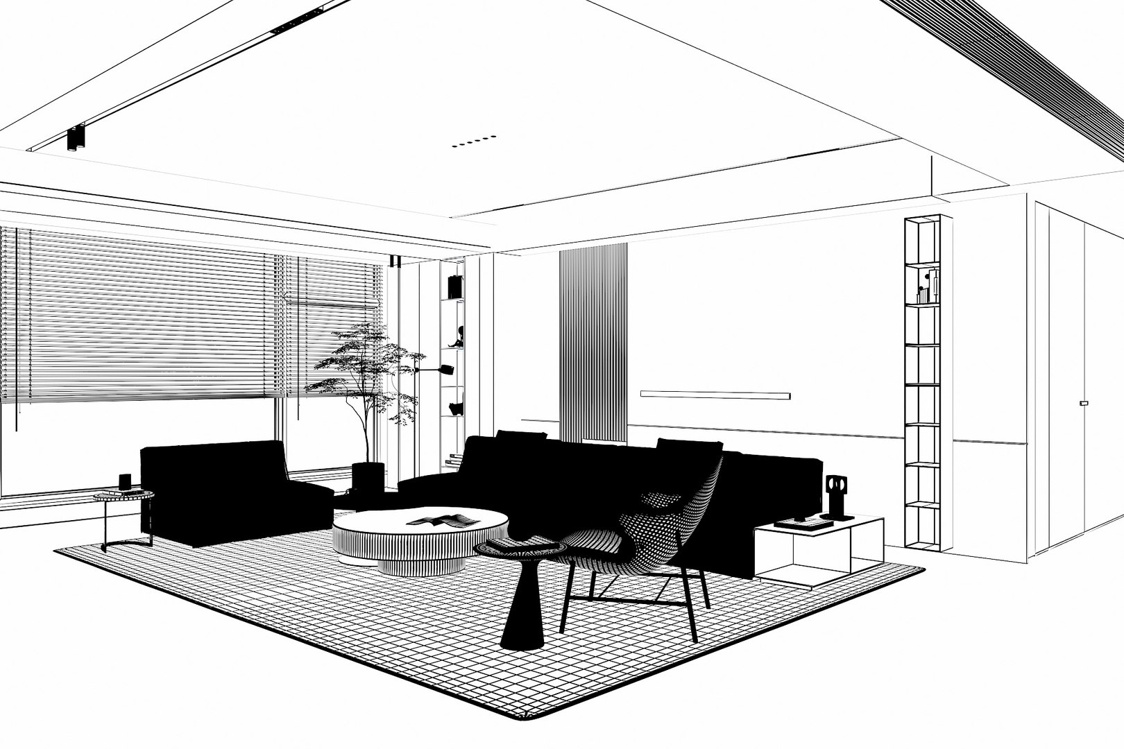 Modern Living Room 3D Model - TurboSquid 2242110