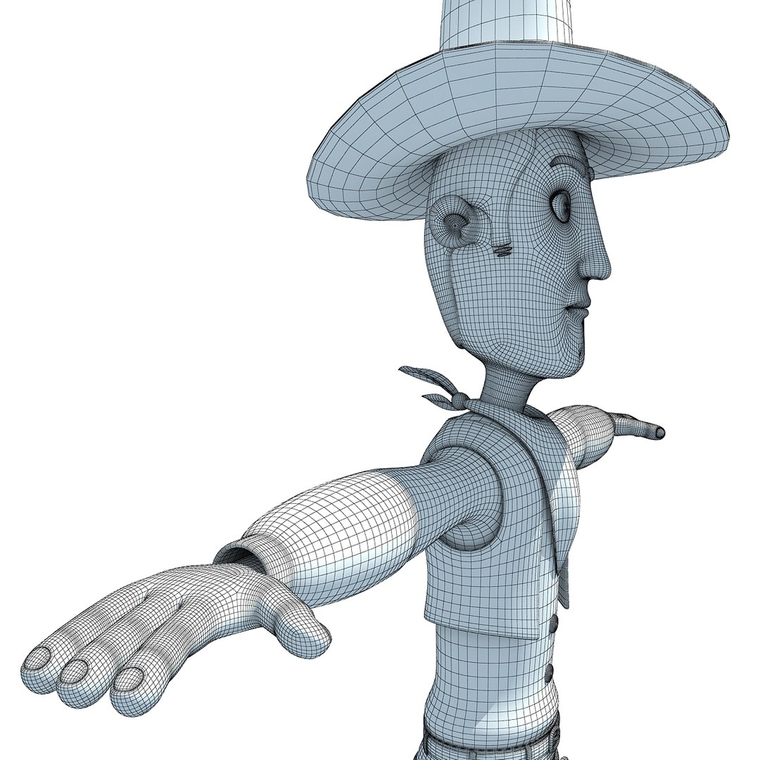 3d Cartoon Cowboy Character Rigged Model
