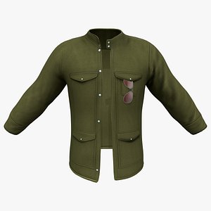 Outdoor Warm Forest Jacket With Attached Glasses