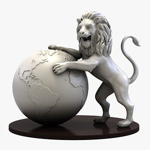 3d lion statue