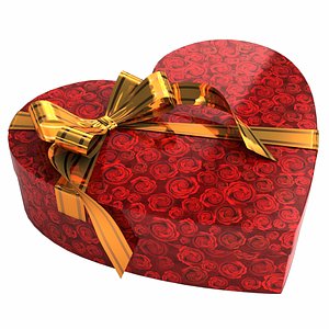 box gift heart 3d model