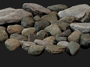 20 Low poly Rock Bundle Vol 2 3D model