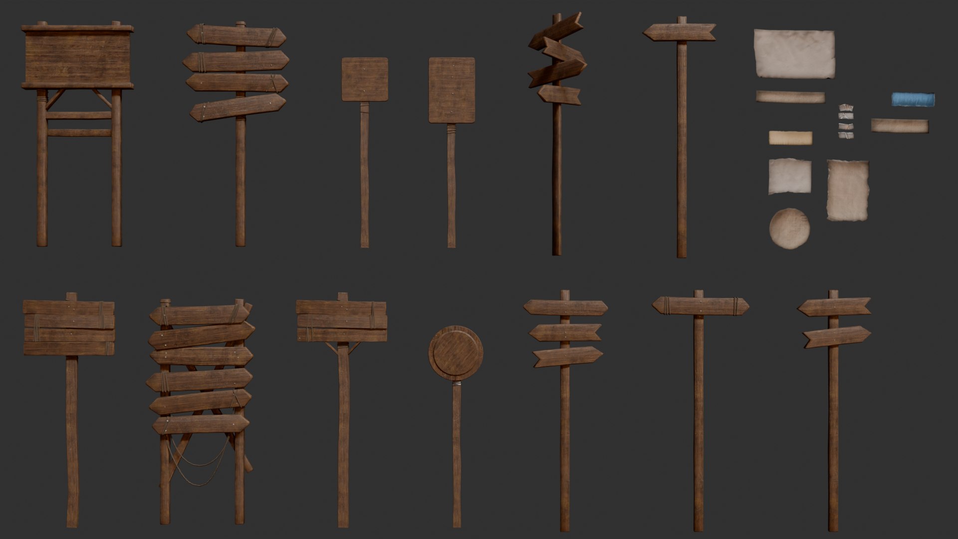 3D model 40 plus Ultimate Wooden Directional Sings Pack Game Ready Models low-poly 3d model https://p.turbosquid.com/ts-thumb/H4/GxfgAu/M7/render_2/png/1764406537/1920x1080/fit_q87/2318c37664b636736469f9cf1247cfcb49fde10c/render_2.jpg