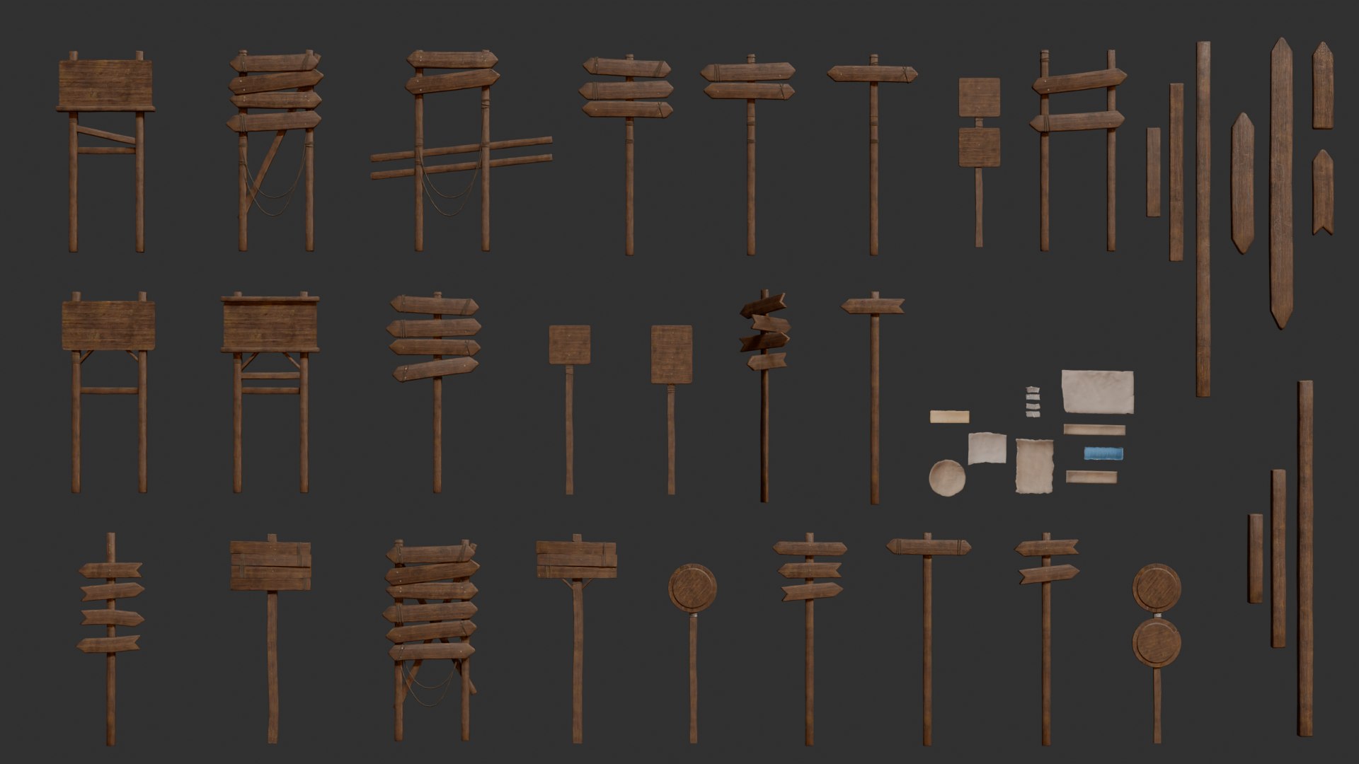 3D model 40 plus Ultimate Wooden Directional Sings Pack Game Ready Models low-poly 3d model https://p.turbosquid.com/ts-thumb/H4/GxfgAu/tf/render_8/png/1764406626/1920x1080/fit_q87/b540dc929b9994df4a399b1f9e805ea5d2ec77b1/render_8.jpg
