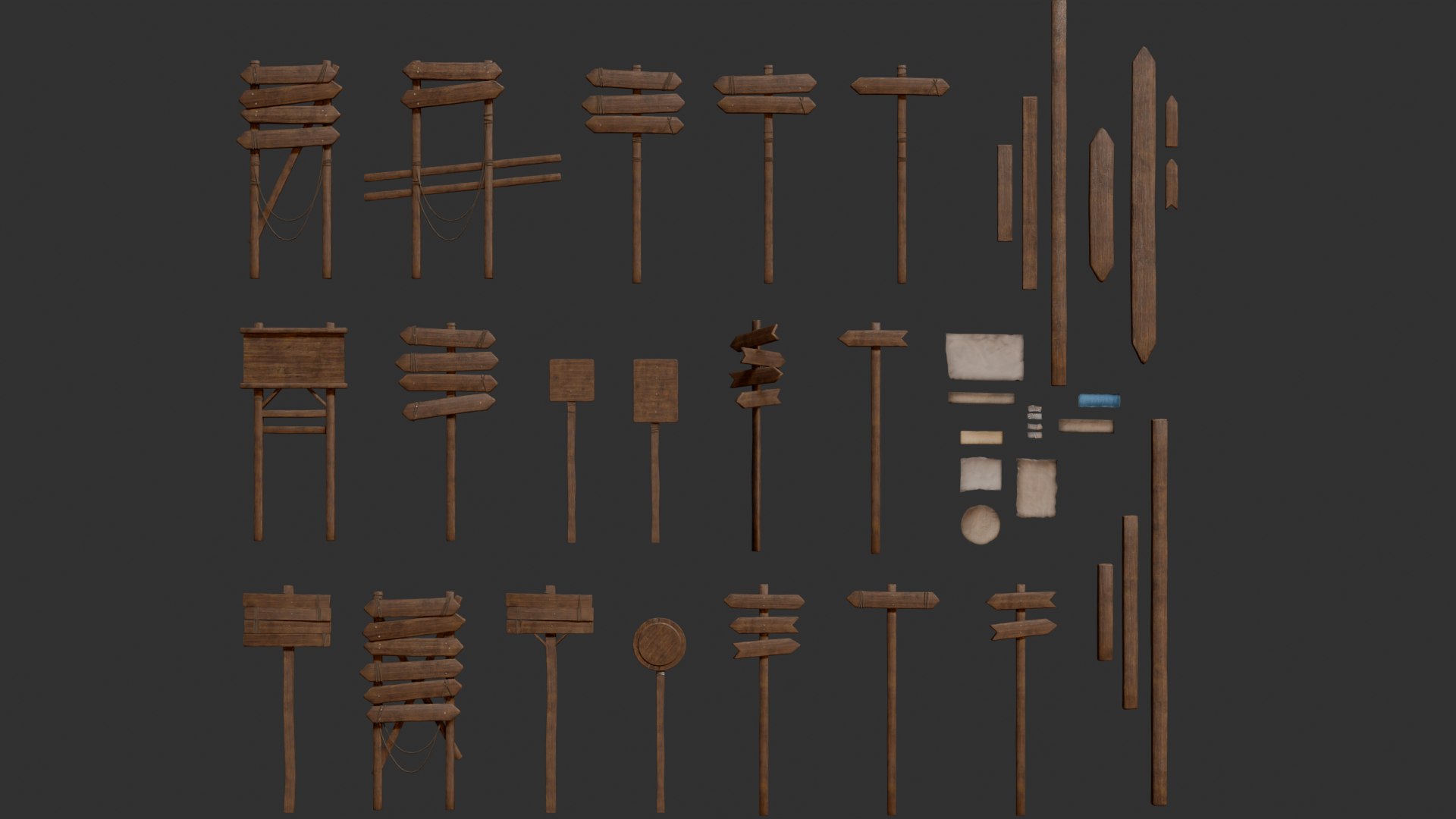 3D model 40 plus Ultimate Wooden Directional Sings Pack Game Ready Models low-poly 3d model https://p.turbosquid.com/ts-thumb/H4/GxfgAu/z2/render_4/png/1764406537/1920x1080/fit_q87/983234dd3d9881ccc3ceae7dd146bc3b9a2d9abf/render_4.jpg