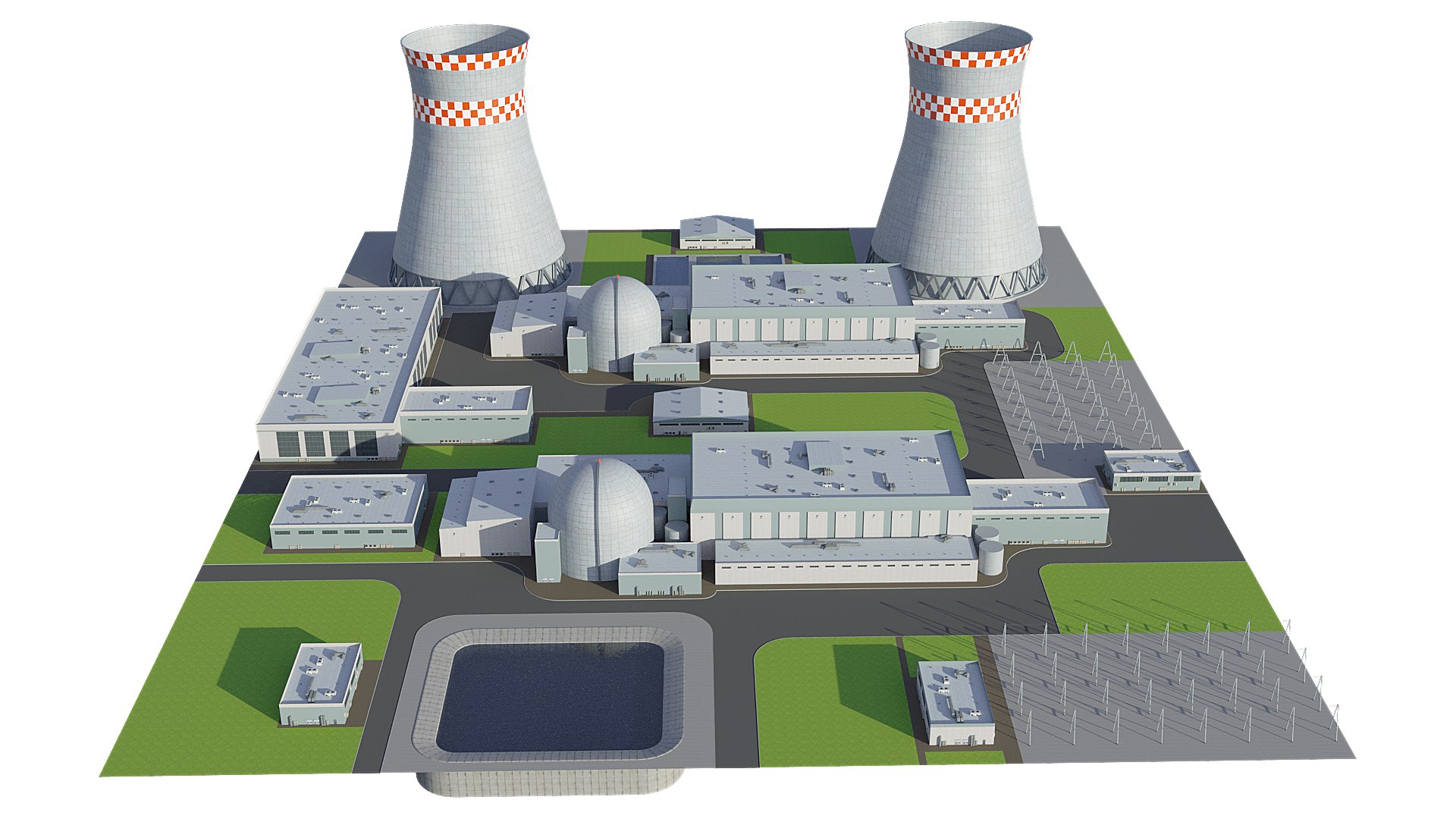 3D Power Plant Nuclear model 1857257