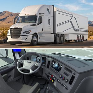 Freightliner Cascadia 2025 Semi Truck with Box Trailer