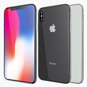 apple iphone x white 3D model