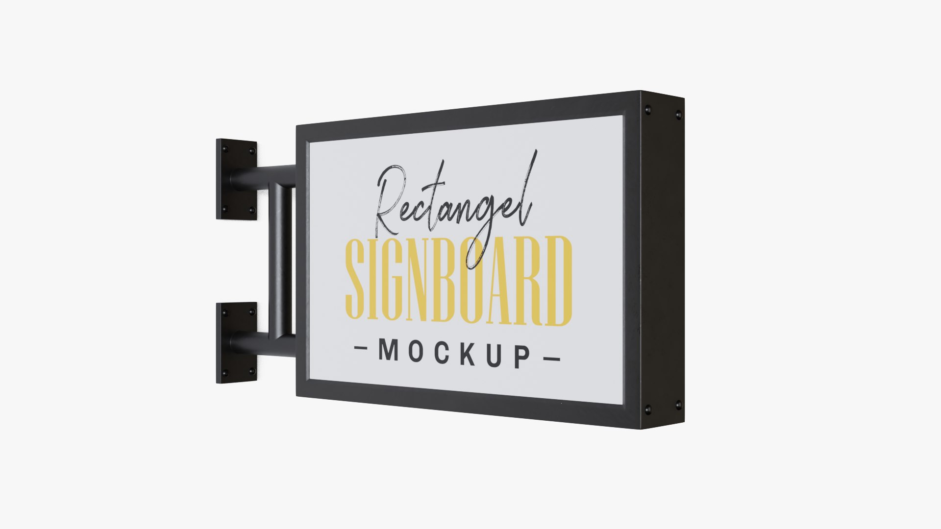 Rectangle signboard 3D - TurboSquid 1662069