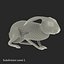 Black Rabbit Pose 2 3D Model