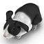Black Rabbit Pose 2 3D Model